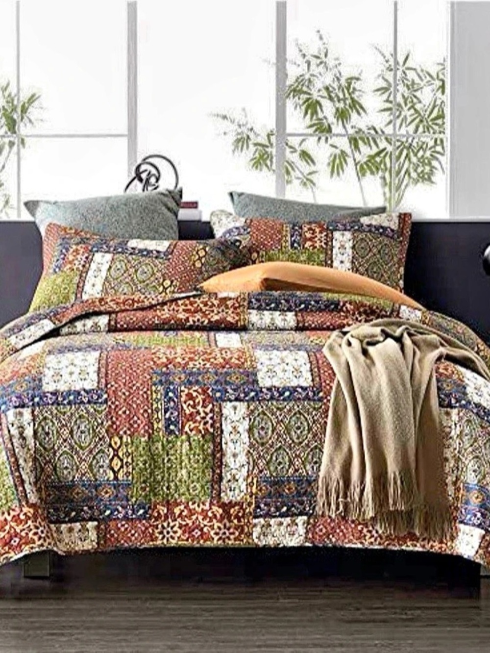 Multicolor Geometric Quilt